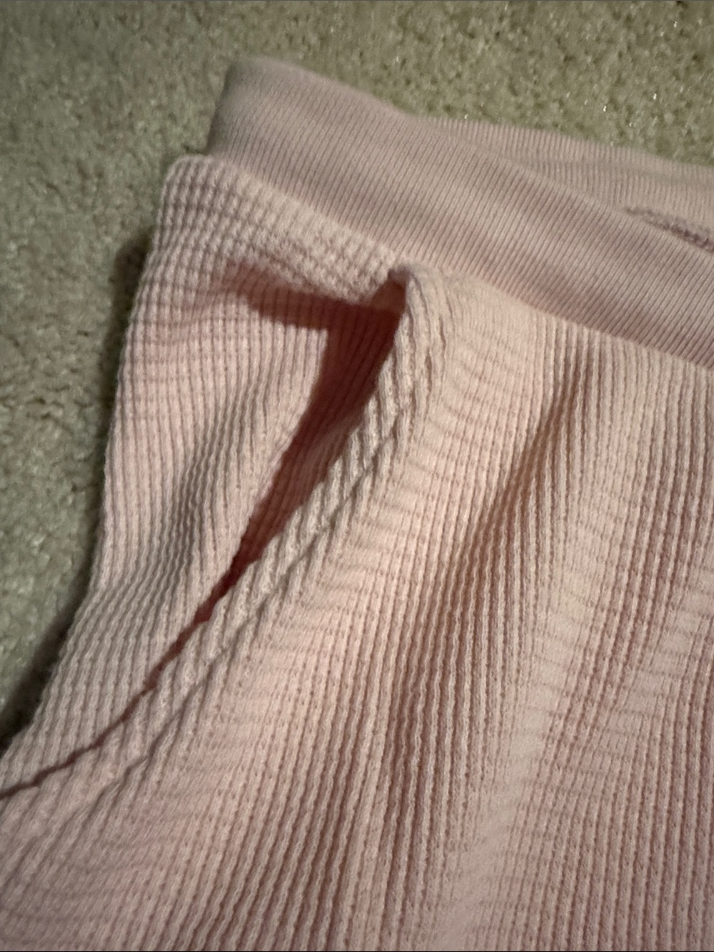 GapBody Soft Ribbed Wide-Leg Pajama Pants - Light Blush - Picture 4 of 10